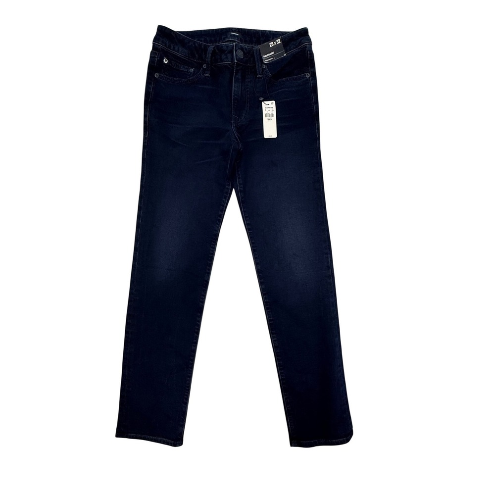 Express Mens Slim Straight Hyper Stretch Jeans Dark Wash 28x32 36048809